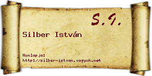 Silber István névjegykártya